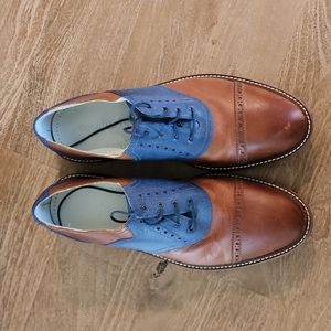 Cole Haan Brown/Blue Saddle Oxfords 9.5